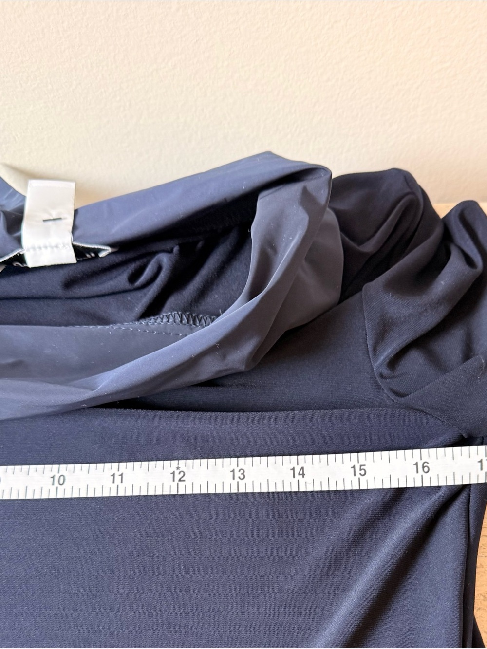 Joseph Ribkoff Navy Blue Long Sleeve Cowl-Neck Dress - Picture 11 of 12